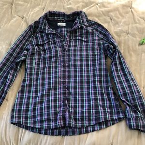 Columbia OmniShade plaid button down
